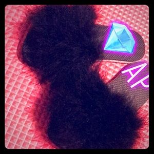Customized handmade fur flops